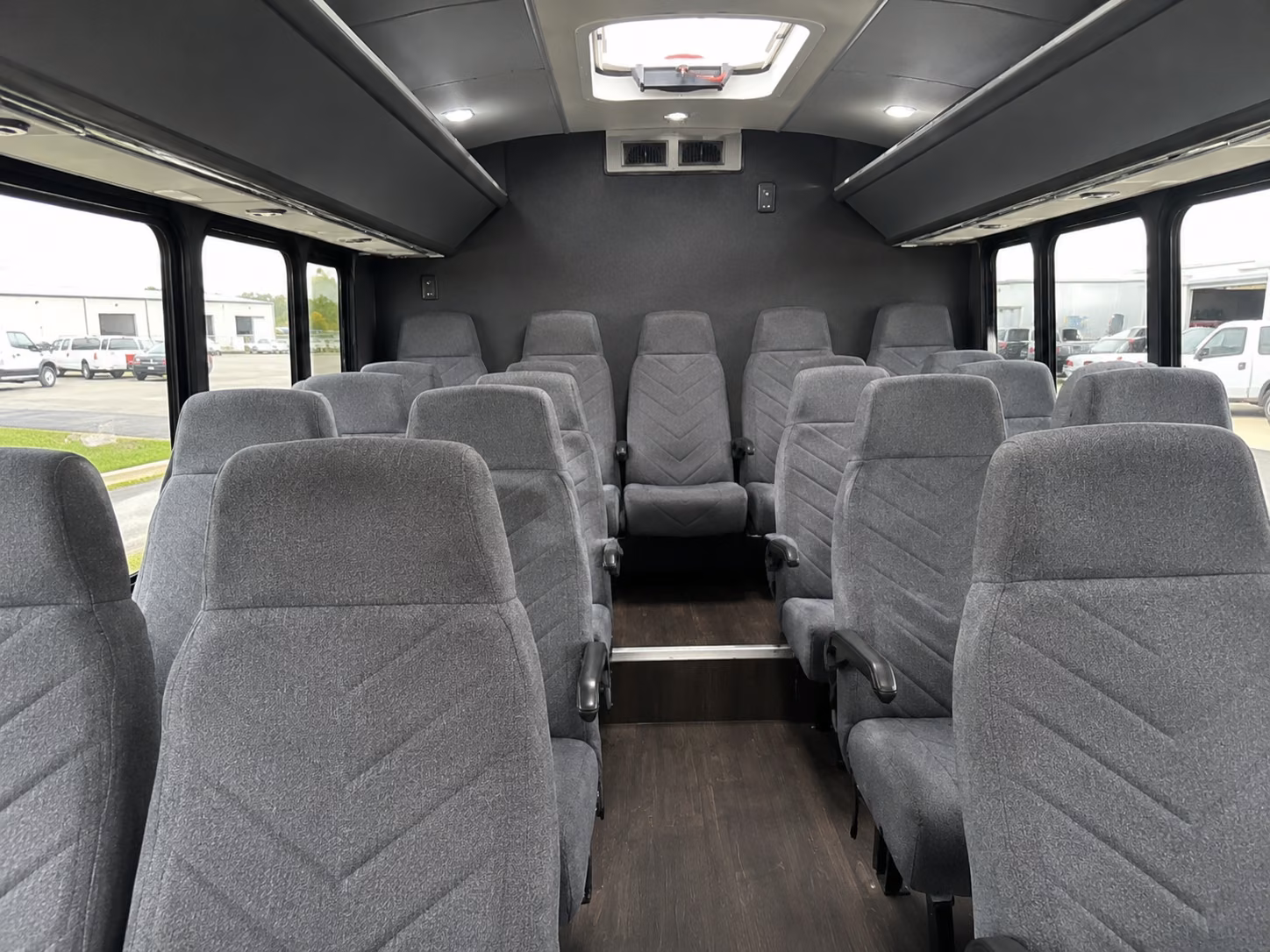 portsmouth 18 passenger minibus inside