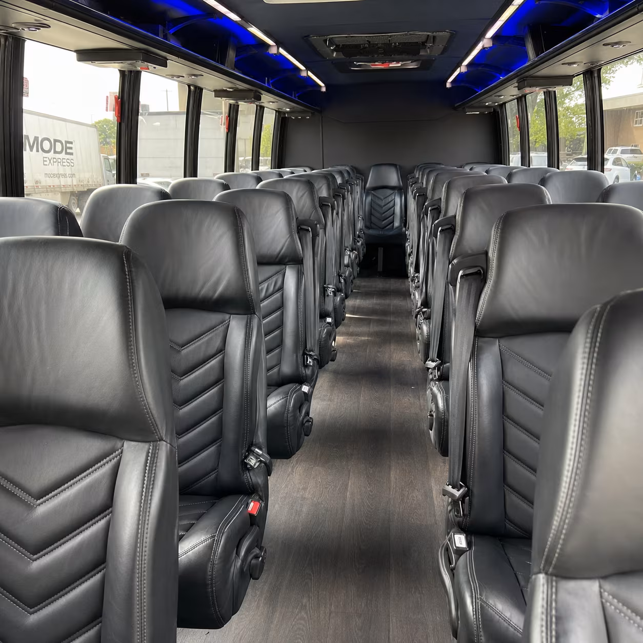 portsmouth 25 passenger minibus inside