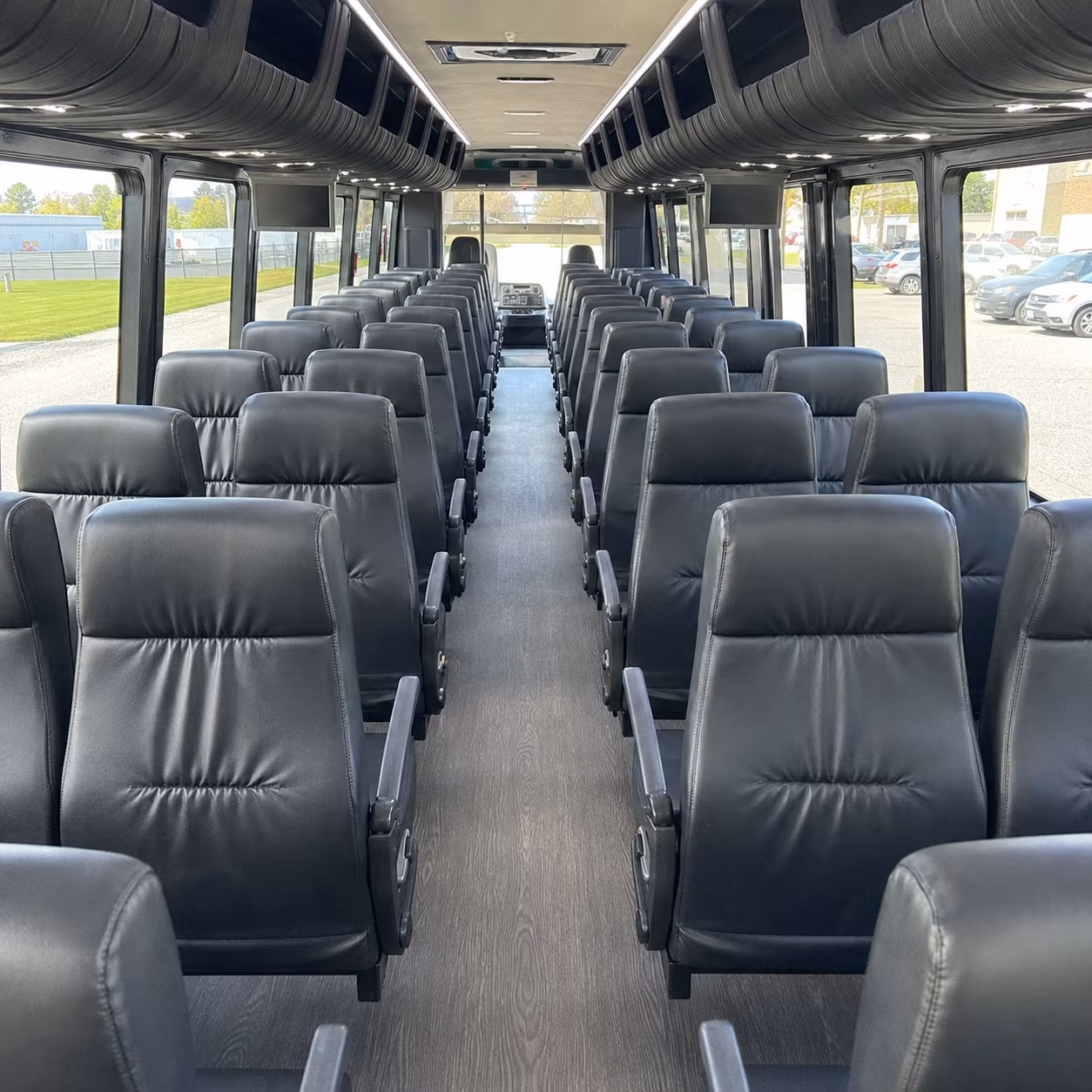 portsmouth 28 passenger minibus inside