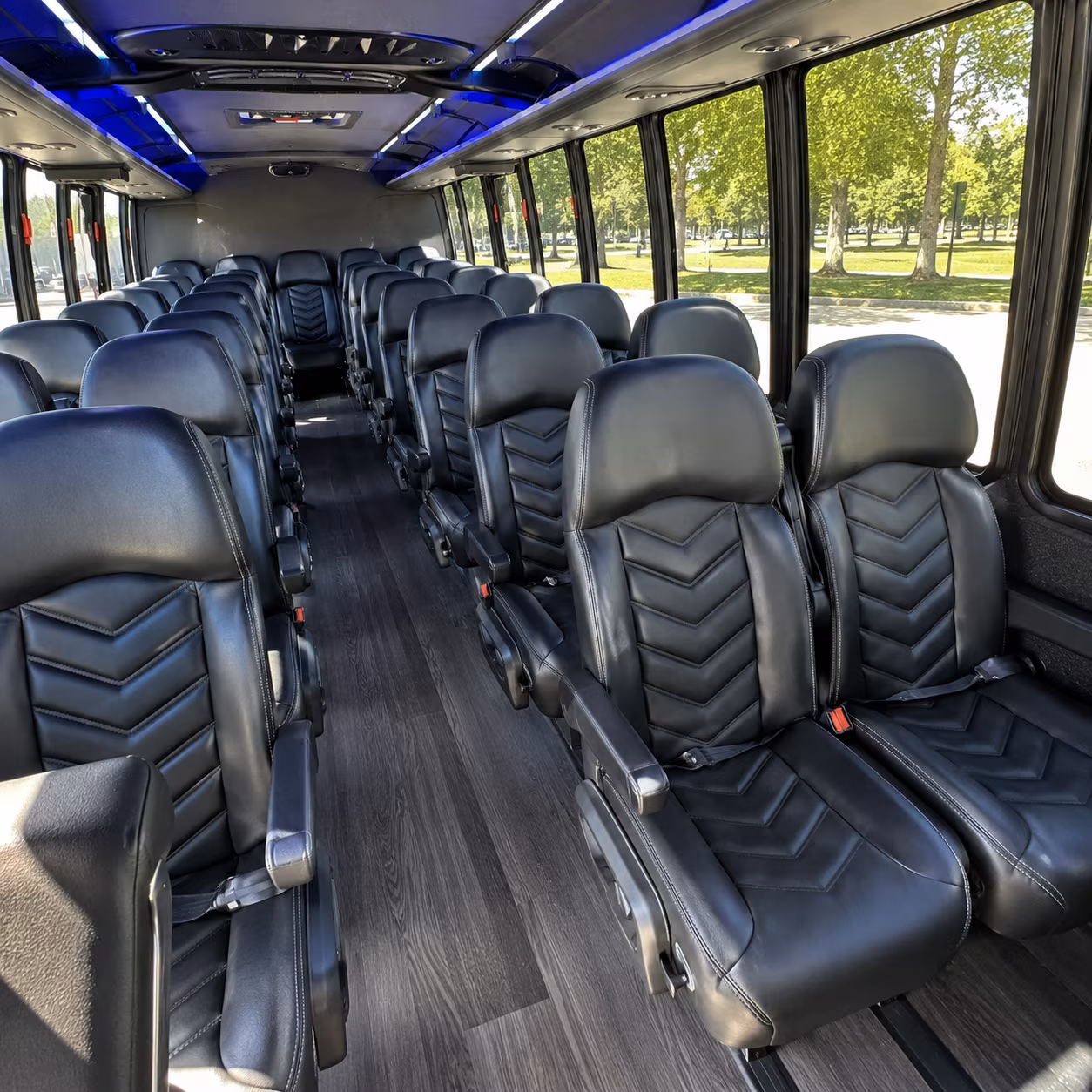 portsmouth 28 passenger minibus interior