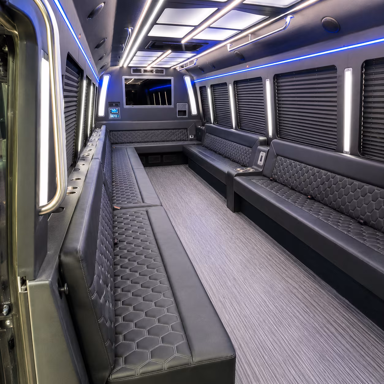 portsmouth 40 passenger party bus interior