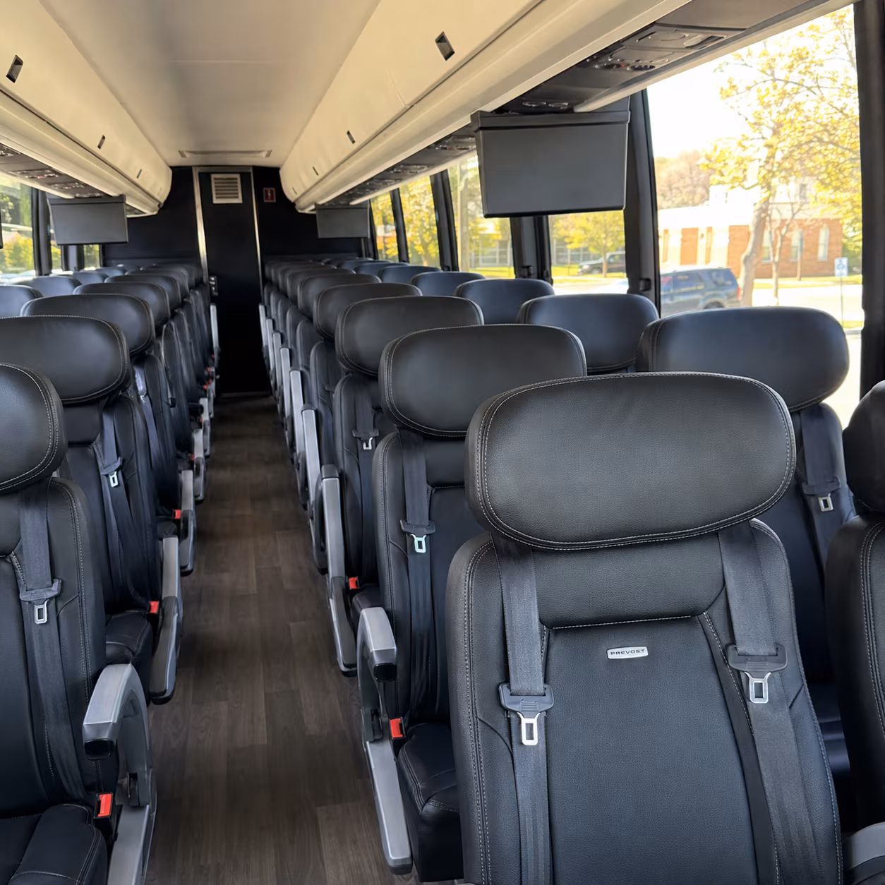 portsmouth 45 passenger charter bus inside
