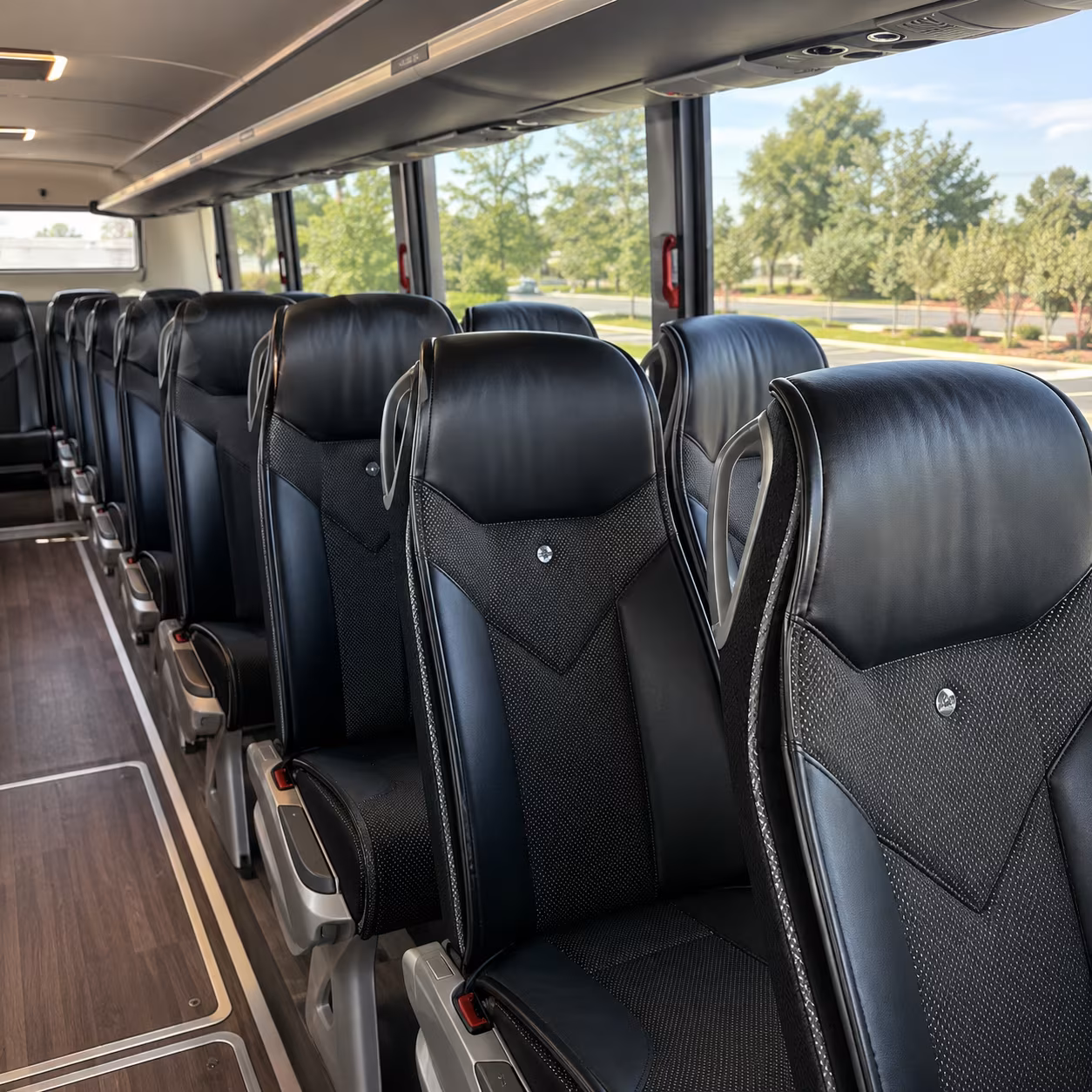 portsmouth 45 passenger charter bus interior